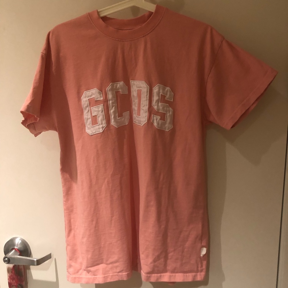 GCDS Pink logo t-shirt
